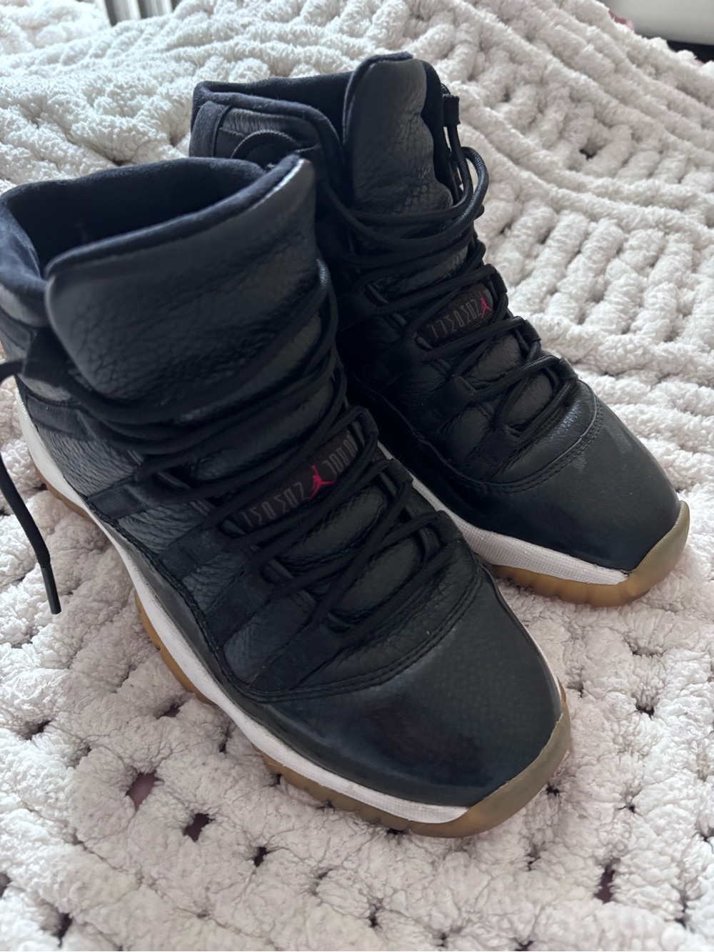Jordan Men's Black High-Top Sneakers with Gum Outsole